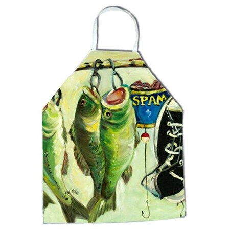 Carolines Treasures Carolines Treasures JMK1296APRON Recession Food Bass And Spam Apron JMK1296APRON